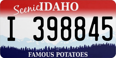 ID license plate I398845