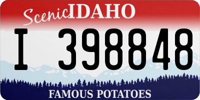 ID license plate I398848