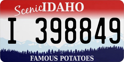 ID license plate I398849