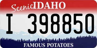 ID license plate I398850