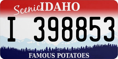 ID license plate I398853