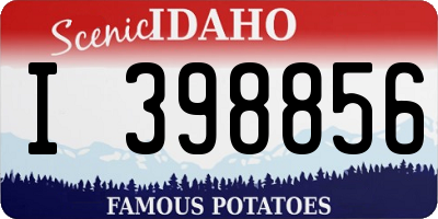 ID license plate I398856