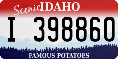ID license plate I398860