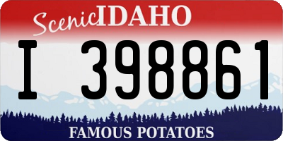 ID license plate I398861