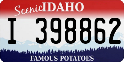 ID license plate I398862