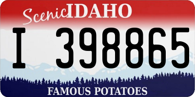 ID license plate I398865