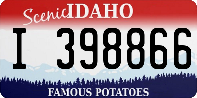 ID license plate I398866