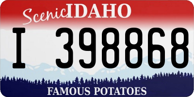 ID license plate I398868