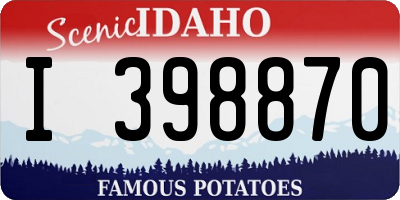 ID license plate I398870