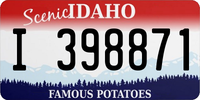 ID license plate I398871