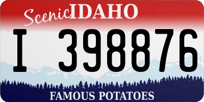 ID license plate I398876