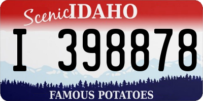 ID license plate I398878