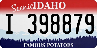 ID license plate I398879
