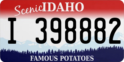 ID license plate I398882