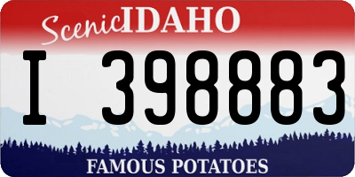 ID license plate I398883