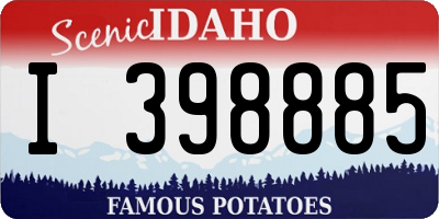 ID license plate I398885