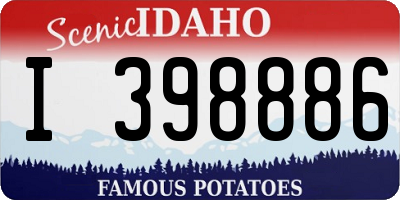 ID license plate I398886