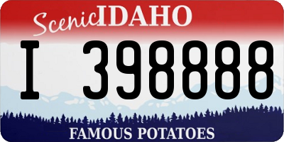 ID license plate I398888