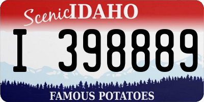 ID license plate I398889