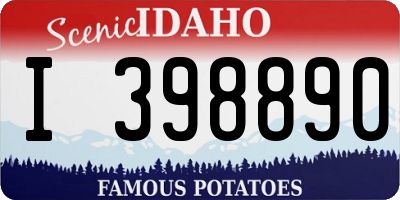 ID license plate I398890