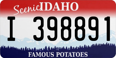 ID license plate I398891