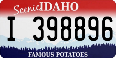 ID license plate I398896