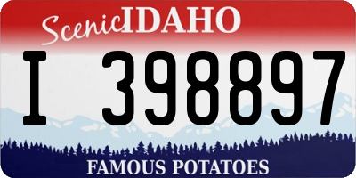 ID license plate I398897