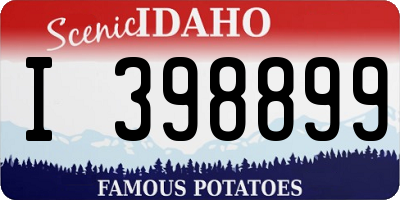 ID license plate I398899