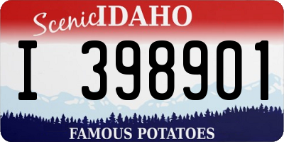 ID license plate I398901