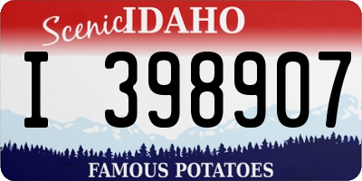 ID license plate I398907