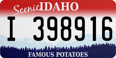ID license plate I398916