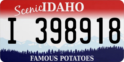 ID license plate I398918