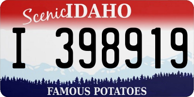 ID license plate I398919