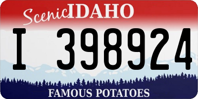 ID license plate I398924