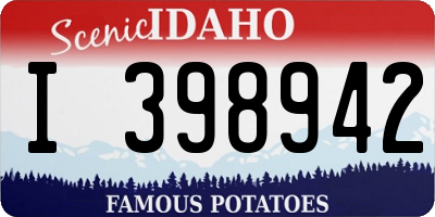 ID license plate I398942