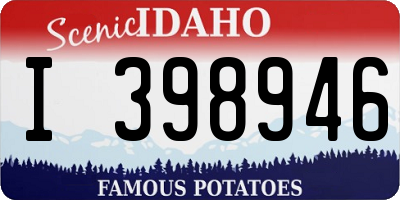 ID license plate I398946