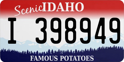ID license plate I398949
