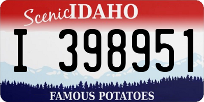 ID license plate I398951