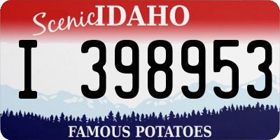 ID license plate I398953