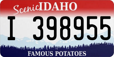 ID license plate I398955