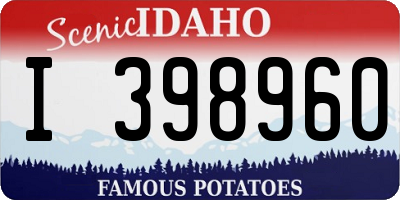ID license plate I398960