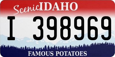 ID license plate I398969