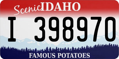 ID license plate I398970