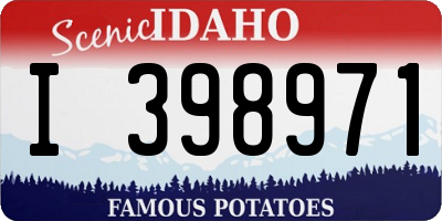 ID license plate I398971