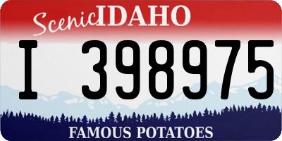 ID license plate I398975