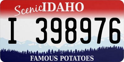 ID license plate I398976