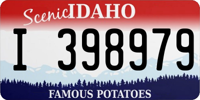 ID license plate I398979