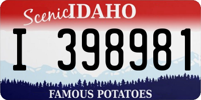 ID license plate I398981