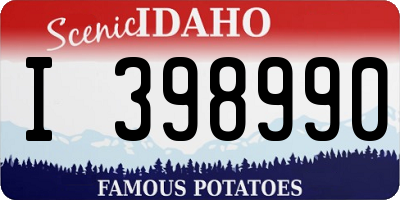 ID license plate I398990