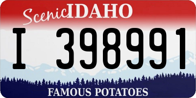 ID license plate I398991